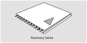 Rozměry archu vlnité lepenky